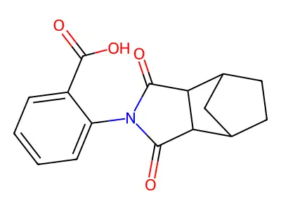 2-(1,3-dioxooctahydro-2H-4,7-methanoisoindol-2-yl)benzoic acid structure