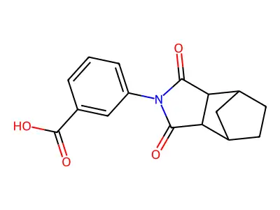 3-(Octahydro-1,3-dioxo-4,7-methano-2H-isoindol-2-yl)benzoic acid structure
