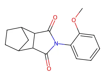 2-(2-methoxyphenyl)hexahydro-1H-4,7-methanoisoindole-1,3(2H)-dione structure