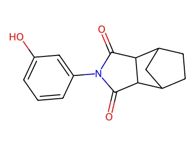 2-(3-hydroxyphenyl)hexahydro-1H-4,7-methanoisoindole-1,3(2H)-dione structure