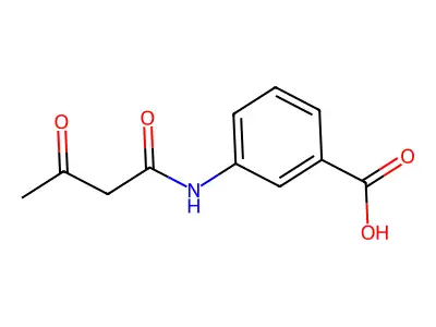 3-(3-oxobutanoylamino)benzoic Acid structure