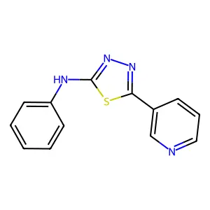 N-phenyl-5-pyridin-3-yl-1,3,4-thiadiazol-2-amine structure