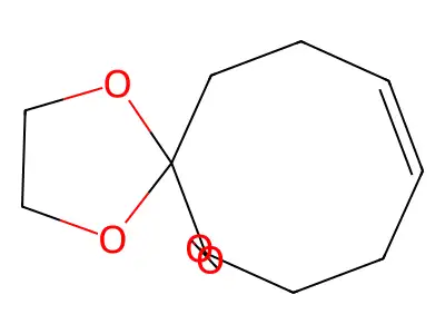 (13Z)-1,4,7,10-tetraoxadispiro[4.0.46.65]hexadec-13-ene structure