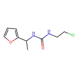 Urea, 1-(2-chloroethyl)-3-(alpha-methyl-2-furfuryl)- structure