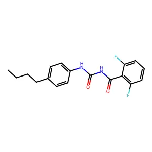 Benzamide, N-((4-butylphenyl)carbamoyl)-2,6-difluoro- structure