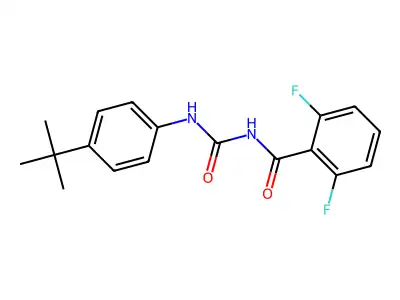 N-(((4-(1,1-Dimethylethyl)phenyl)amino)carbonyl)-2,6-difluorobenzamide structure