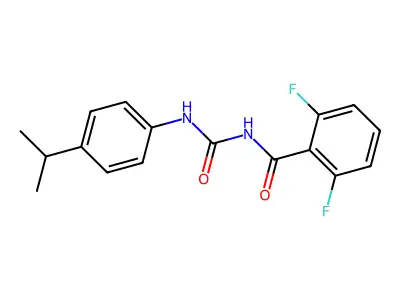 Benzamide, 2,6-difluoro-N-(((4-(1-methylethyl)phenyl)amino)carbonyl)- structure