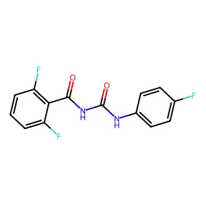 2,6-Difluoro-N-(((4-fluorophenyl)amino)carbonyl)benzamide structure