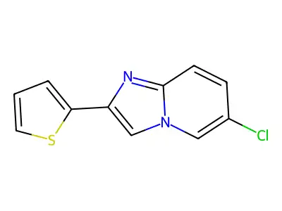 6-Chloro-2-(thiophen-2-yl)imidazo[1,2-a]pyridine structure