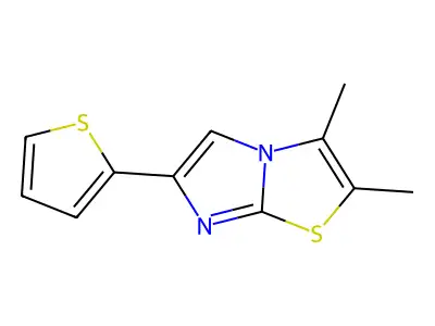 2,3-Dimethyl-6-(thiophen-2-yl)imidazo[2,1-b][1,3]thiazole structure