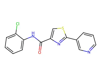 N-(2-chlorophenyl)-2-pyridin-3-yl-1,3-thiazole-4-carboxamide structure
