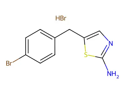 5-[(4-Bromophenyl)methyl]-1,3-thiazole-2-ylamine, bromide structure