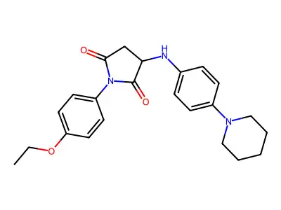 1-(4-Ethoxyphenyl)-3-{[4-(piperidin-1-yl)phenyl]amino}pyrrolidine-2,5-dione structure