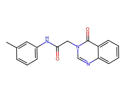 N-(3-methylphenyl)-2-(4-oxoquinazolin-3(4H)-yl)acetamide structure
