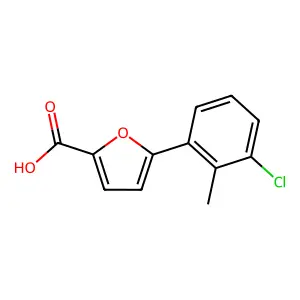 5-(3-Chloro-2-methylphenyl)furan-2-carboxylic acid structure