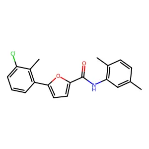 5-(3-chloro-2-methylphenyl)-N-(2,5-dimethylphenyl)furan-2-carboxamide structure