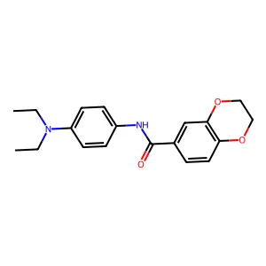N-[4-(diethylamino)phenyl]-2,3-dihydro-1,4-benzodioxine-6-carboxamide structure