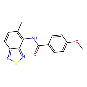 4-methoxy-N-(5-methyl-2,1,3-benzothiadiazol-4-yl)benzamide structure