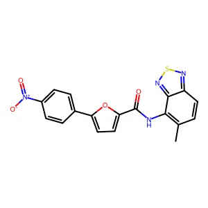 N-(5-methyl-2,1,3-benzothiadiazol-4-yl)-5-(4-nitrophenyl)furan-2-carboxamide structure