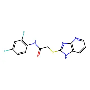 N-(2,4-difluorophenyl)-2-(1H-imidazo[4,5-b]pyridin-2-ylsulfanyl)acetamide structure