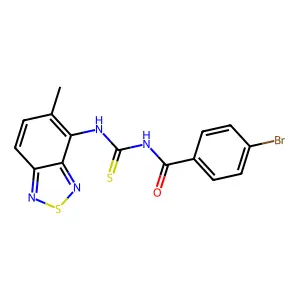 4-bromo-N-[(5-methyl-2,1,3-benzothiadiazol-4-yl)carbamothioyl]benzamide structure