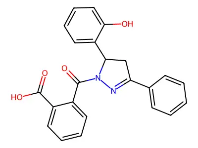 2-(5-(2-Hydroxyphenyl)-3-phenyl-4,5-dihydro-1H-pyrazole-1-carbonyl)benzoic acid structure