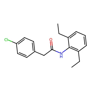 2-(4-chlorophenyl)-N-(2,6-diethylphenyl)acetamide structure