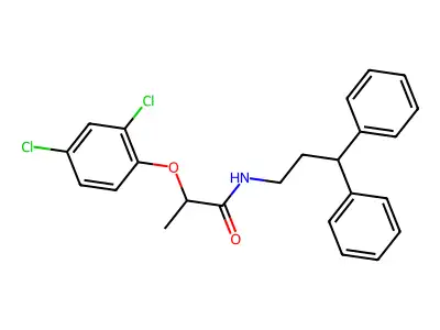 2-(2,4-dichlorophenoxy)-N-(3,3-diphenylpropyl)propanamide structure