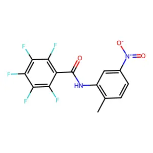 2,3,4,5,6-pentafluoro-N-(2-methyl-5-nitrophenyl)benzamide structure
