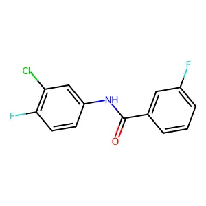 N-(3-chloro-4-fluorophenyl)-3-fluorobenzamide structure