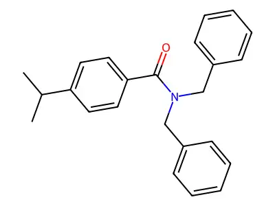 N,N-dibenzyl-4-(propan-2-yl)benzamide structure