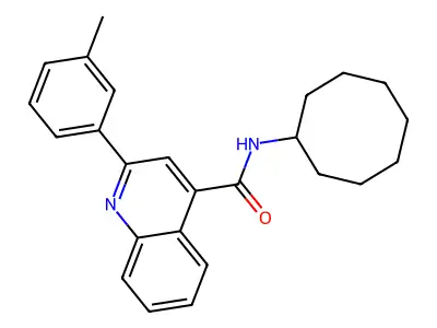 N-cyclooctyl-2-(3-methylphenyl)-4-quinolinecarboxamide structure