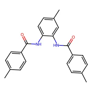 4-methyl-N-[4-methyl-2-[(4-methylbenzoyl)amino]phenyl]benzamide structure