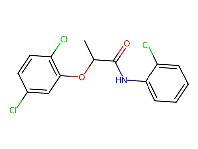 N-(2-chlorophenyl)-2-(2,5-dichlorophenoxy)propanamide structure