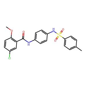 5-chloro-2-methoxy-N-[4-[(4-methylphenyl)sulfonylamino]phenyl]benzamide structure