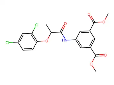 Dimethyl 5-{[2-(2,4-dichlorophenoxy)propanoyl]amino}isophthalate structure