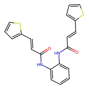 (E)-3-thiophen-2-yl-N-[2-[[(E)-3-thiophen-2-ylprop-2-enoyl]amino]phenyl]prop-2-enamide structure