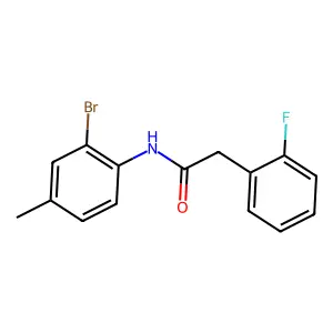 N-(2-bromo-4-methylphenyl)-2-(2-fluorophenyl)acetamide structure