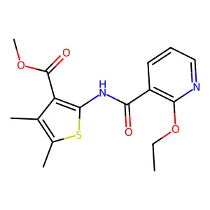 methyl 2-(2-ethoxynicotinamido)-4,5-dimethylthiophene-3-carboxylate structure