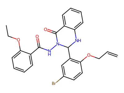 N-[2-(5-bromo-2-prop-2-enoxyphenyl)-4-oxo-1,2-dihydroquinazolin-3-yl]-2-ethoxybenzamide structure