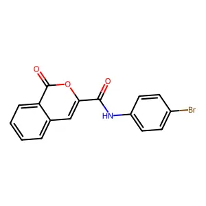 N-(4-bromophenyl)-1-oxo-1H-isochromene-3-carboxamide structure