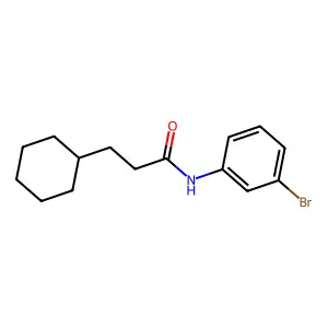 N-(3-bromophenyl)-3-cyclohexylpropanamide structure