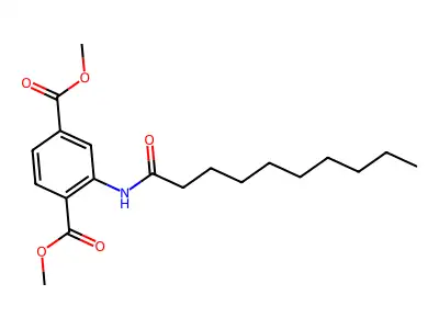 Dimethyl 2-(decanoylamino)terephthalate structure