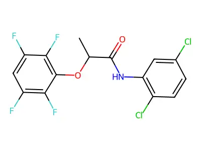 N-(2,5-dichlorophenyl)-2-(2,3,5,6-tetrafluorophenoxy)propanamide structure