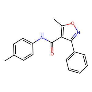 5-methyl-N-(4-methylphenyl)-3-phenyl-1,2-oxazole-4-carboxamide structure