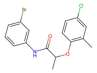 N-(3-bromophenyl)-2-(4-chloro-2-methylphenoxy)propanamide structure