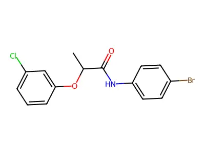 N-(4-bromophenyl)-2-(3-chlorophenoxy)propanamide structure