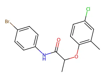N-(4-bromophenyl)-2-(4-chloro-2-methylphenoxy)propanamide structure