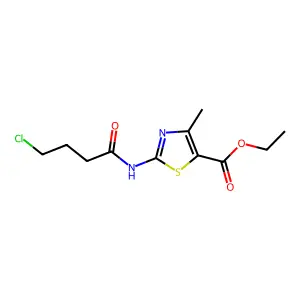 Ethyl 2-[(4-chlorobutanoyl)amino]-4-methyl-1,3-thiazole-5-carboxylate structure