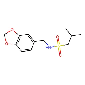 N-(1,3-benzodioxol-5-ylmethyl)-2-methylpropane-1-sulfonamide structure